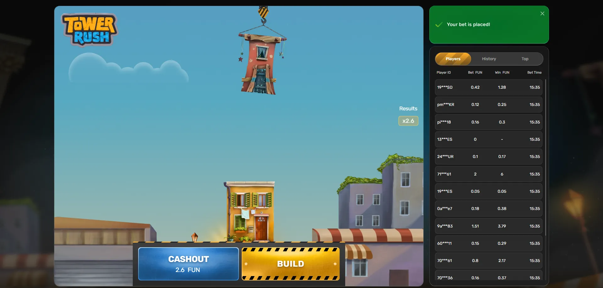 Tower Rush crash game overview &mdash; official Galaxsys title in India